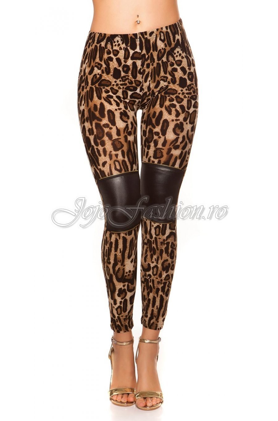 Colanti animal print leopard Gizem 2 - jojofashion.ro