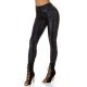 Colanti termici negri cu talie inalta snake print Krissty 5 - jojofashion.ro