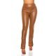 Pantaloni dama mulati maro piele eco Lokma 2 - jojofashion.ro