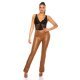 Pantaloni dama mulati maro piele eco Lokma 6 - jojofashion.ro