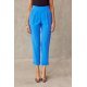 Pantaloni dama eleganti bleu, conici, cu talia inalta, Rosalia 2 - jojofashion.ro