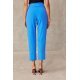 Pantaloni dama eleganti bleu, conici, cu talia inalta, Rosalia 3 - jojofashion.ro