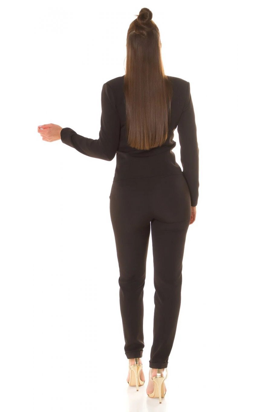 Pantaloni dama eleganti, negri, office, Carlia 2 - jojofashion.ro