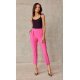 Pantaloni dama eleganti roz fucsia, conici, cu talia inalta, Rosalia 4 - jojofashion.ro