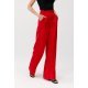 Pantaloni dama evazati, eleganti, rosii, din satin, ElsaR 2 - jojofashion.ro
