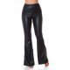 Pantaloni dama negri evazati WetLook Marbella 2 - jojofashion.ro