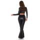 Pantaloni dama negri evazati WetLook Marbella 3 - jojofashion.ro