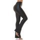 Pantaloni dama evazati negri piele eco vatuiti Damaris 3 - jojofashion.ro