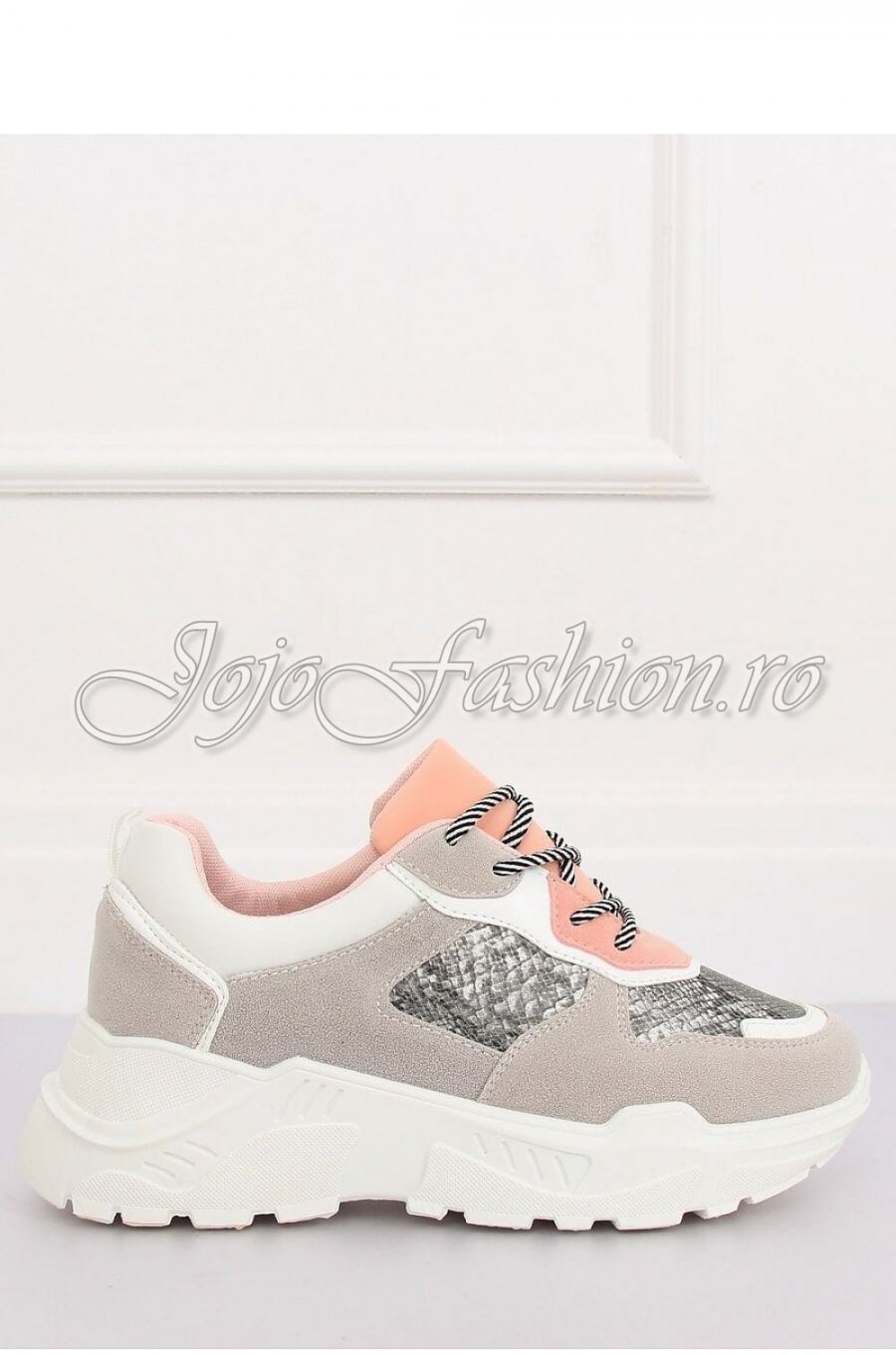 Pantofi sport dama print sarpe cu platforma Serena 2 - jojofashion.ro