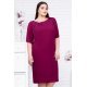 Rochie midi XXL lejera magenta Minodora 2 - jojofashion.ro