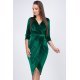 Rochie scurta verde din catifea Crenguta Rochie scurta verde din catifea Crenguta 2 - jojofashion.ro