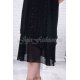 Rochie de seara XXL in marimi mari midi din tul neagra cu fir lame Anissa 3 - jojofashion.ro