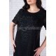 Rochie midi din tul neagra cu fir lame Anissa 6 - jojofashion.ro