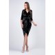 Rochie eleganta midi catifea neagra petrecuta  Crenguta 3 - jojofashion.ro