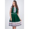 Rochie scurta verde cu motive traditionale Doinita