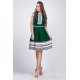 Rochie scurta verde cu motive traditionale Doinita 3 - jojofashion.ro