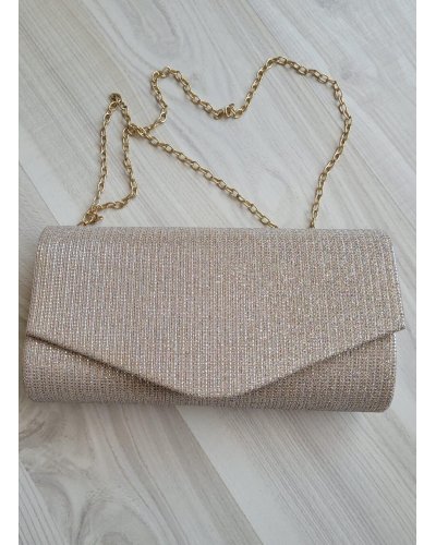 Geanta plic glitter crem Brightly Genti dama, Geanta plic glitter crem Brightly - jojofashion.ro