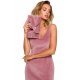 Clutch catifea roz pudrat cu funda Croely Clutch catifea roz pudrat cu funda Croely 3 - jojofashion.ro