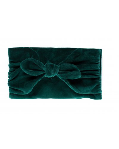Clutch catifea verde cu funda Croely Genti dama, Clutch catifea verde cu funda Croely - jojofashion.ro