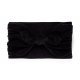 Clutch negru din catifea cu funda Croely 2 - jojofashion.ro