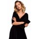 Clutch negru din catifea cu funda Croely Clutch negru din catifea cu funda Croely 3 - jojofashion.ro