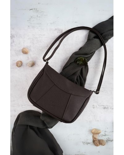Geanta dama de mana, din piele maro, Kirima Genti dama, Geanta dama de mana, din piele maro, Kirima - jojofashion.ro