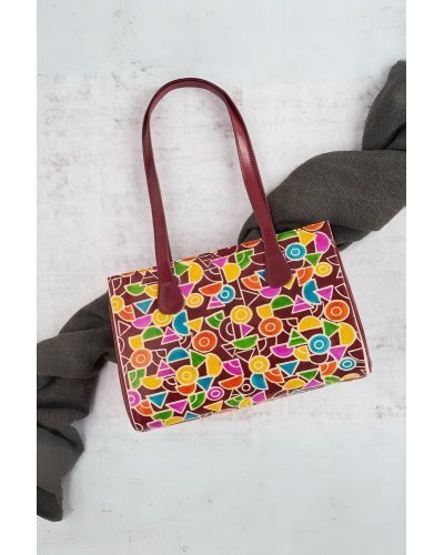 Geanta dama de mana, din piele, multicolora, Cybill Genti dama, Geanta dama de mana, din piele, multicolora, Cybill - jojofashion.ro