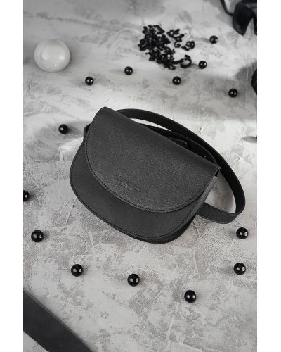 Geanta dama, de umar, din piele neagra, Alesha Genti dama, Geanta dama, de umar, din piele neagra, Alesha - jojofashion.ro