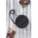 Geanta dama, rotunda, de umar, piele intoarsa neagra, vintage, Lethia Geanta dama, rotunda, de umar, piele intoarsa neagra, vintage, Lethia 2 - jojofashion.ro