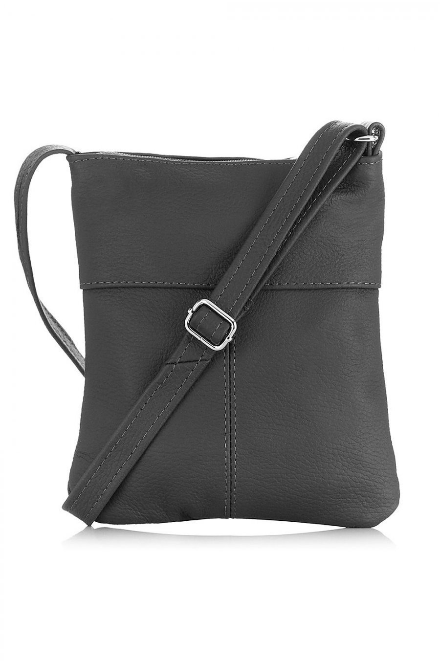 Geanta dama, tip postas, piele gri, Monica2 Geanta dama, tip postas, piele gri, Monica2 1 - jojofashion.ro