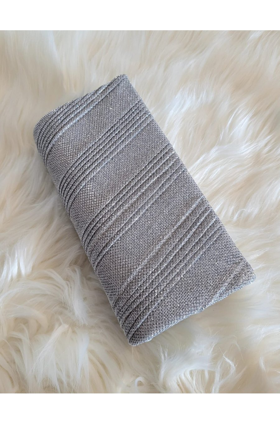 Geanta plic argintiu, cu glitter, Dariyah Geanta plic argintiu, cu glitter, Dariyah 1 - jojofashion.ro