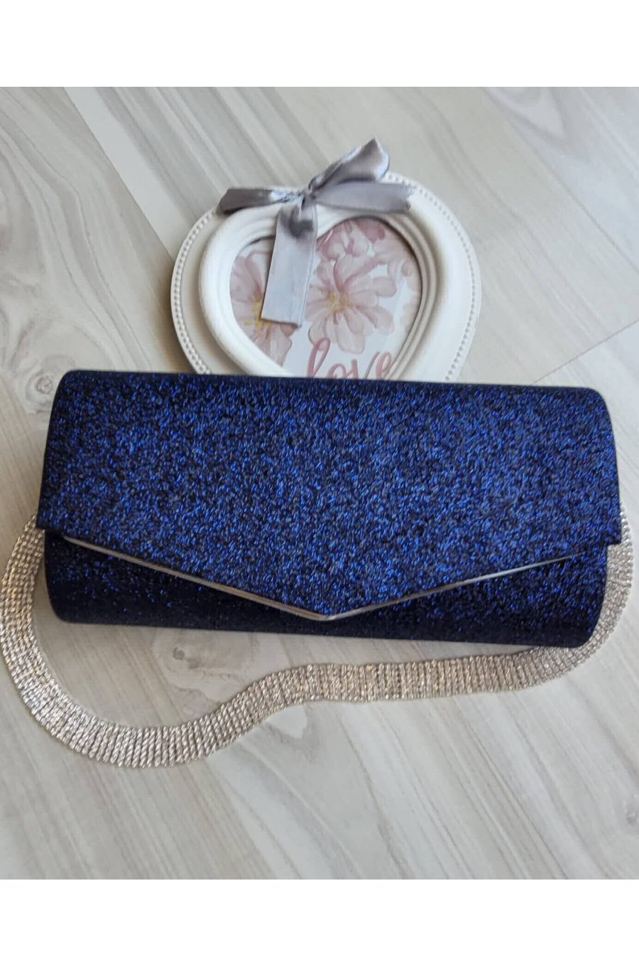 Geanta plic bleumarin glitter Diva Geanta plic bleumarin glitter Diva 1 - jojofashion.ro