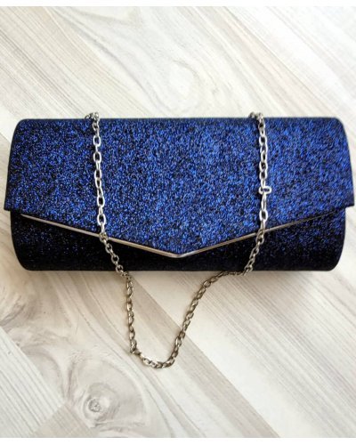 Geanta plic bleumarin glitter Diva Genti dama, Geanta plic bleumarin glitter Diva - jojofashion.ro