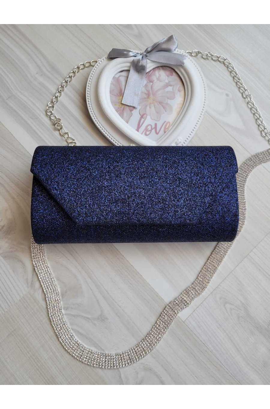 Geanta plic bleumarin glitter Glamy Geanta plic bleumarin glitter Glamy 1 - jojofashion.ro