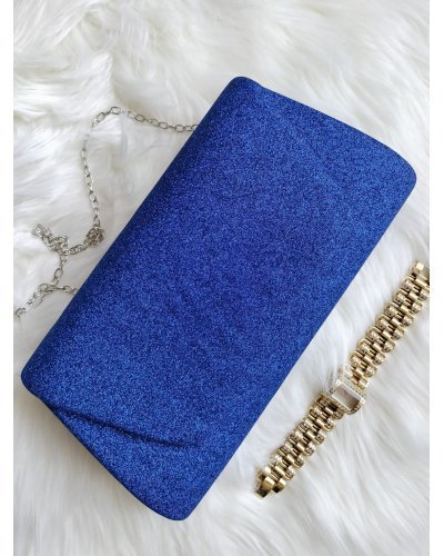 Geanta plic albastru, glitter,  Franca Genti dama, Geanta plic albastru, glitter,  Franca - jojofashion.ro