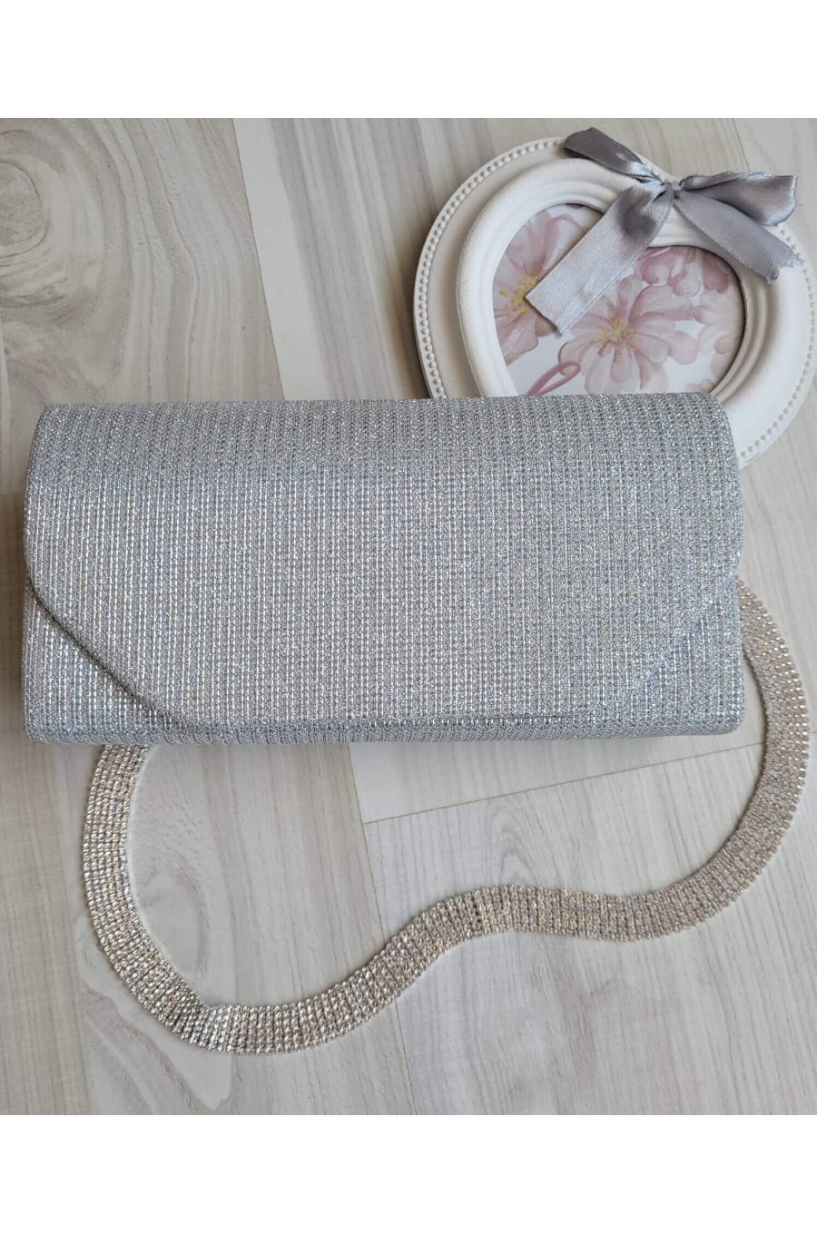 Geanta plic glitter argintiu Diamond Geanta plic glitter argintiu Diamond 1 - jojofashion.ro