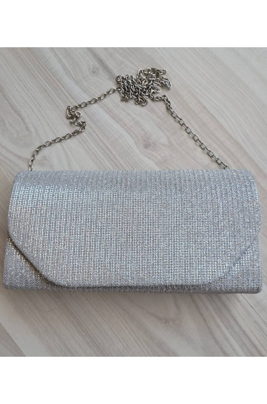Geanta plic glitter argintiu Diamond Geanta plic glitter argintiu Diamond 2 - jojofashion.ro