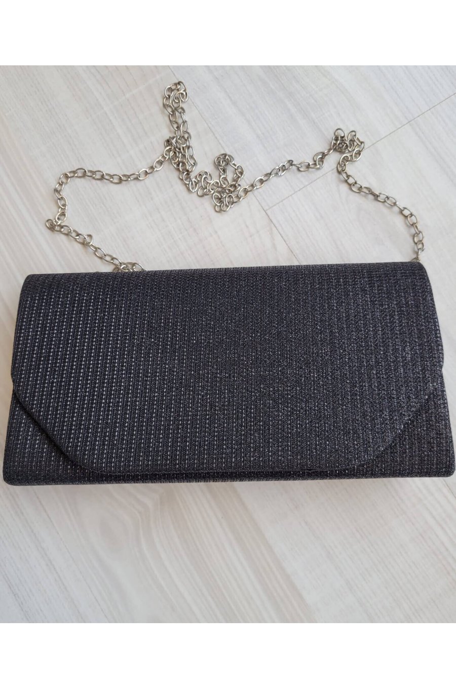 Geanta plic glitter negru Diamond Geanta plic glitter negru Diamond 2 - jojofashion.ro