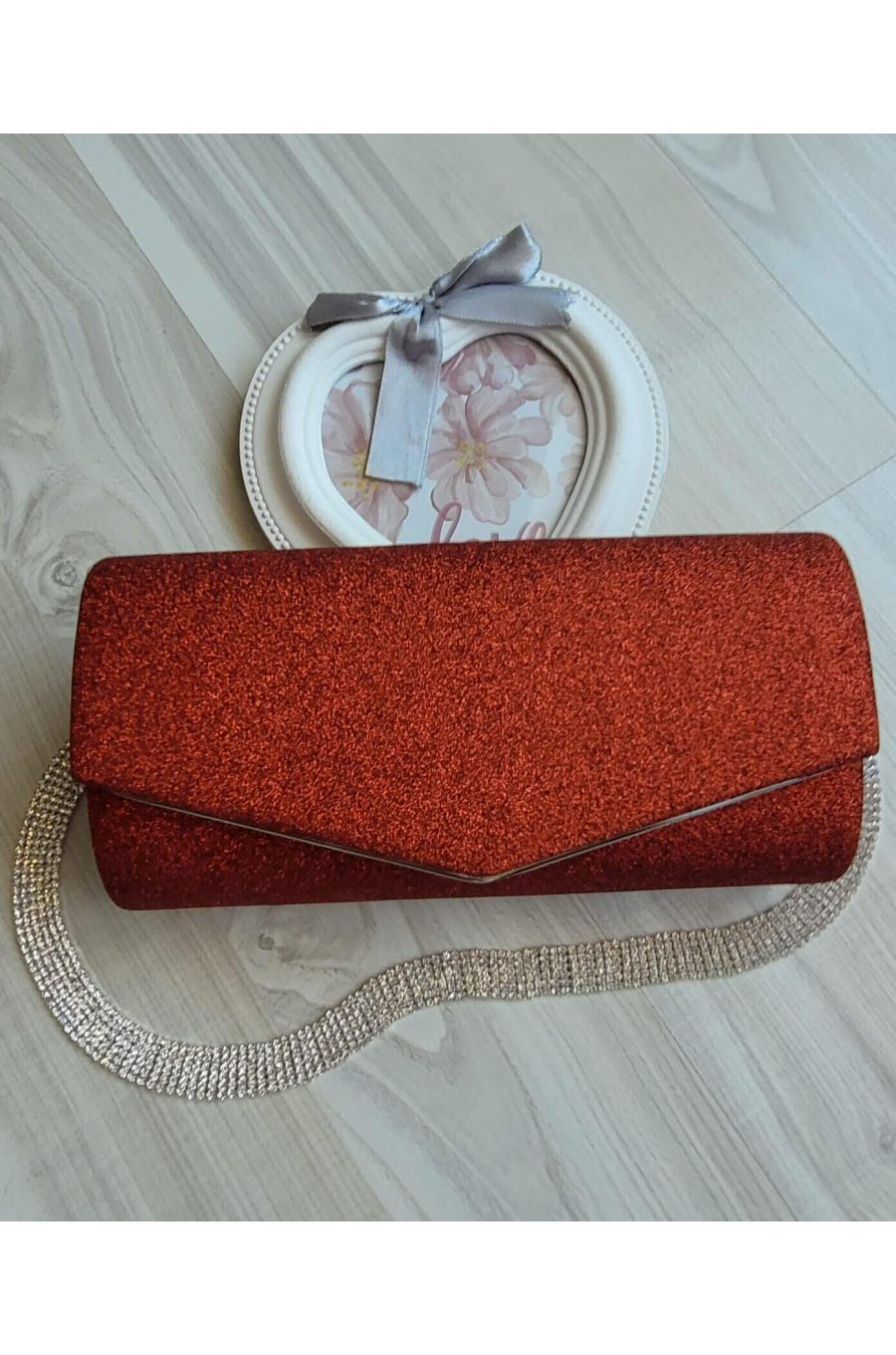 Geanta plic glitter rosu Diva Geanta plic glitter rosu Diva 1 - jojofashion.ro