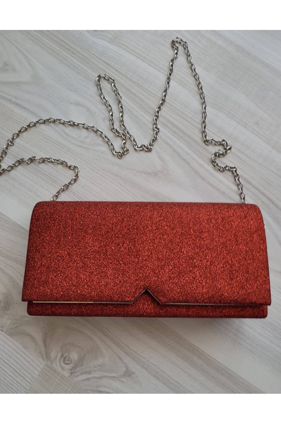 Geanta plic glitter rosu Glossy Geanta plic glitter rosu Glossy 2 - jojofashion.ro