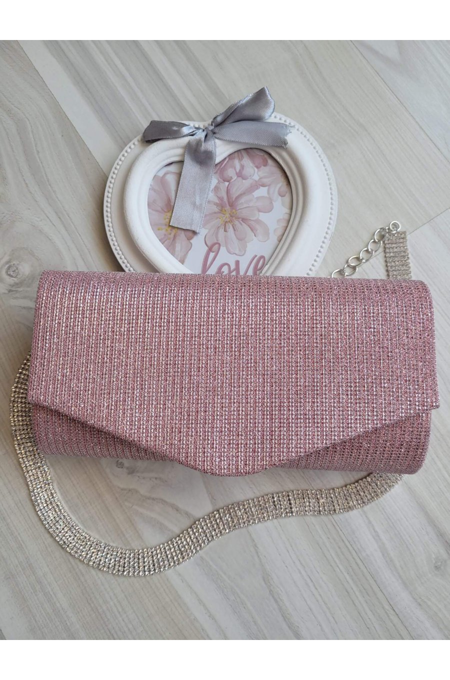 Geanta plic glitter roz pal Brightly Geanta plic glitter roz pal Brightly 1 - jojofashion.ro