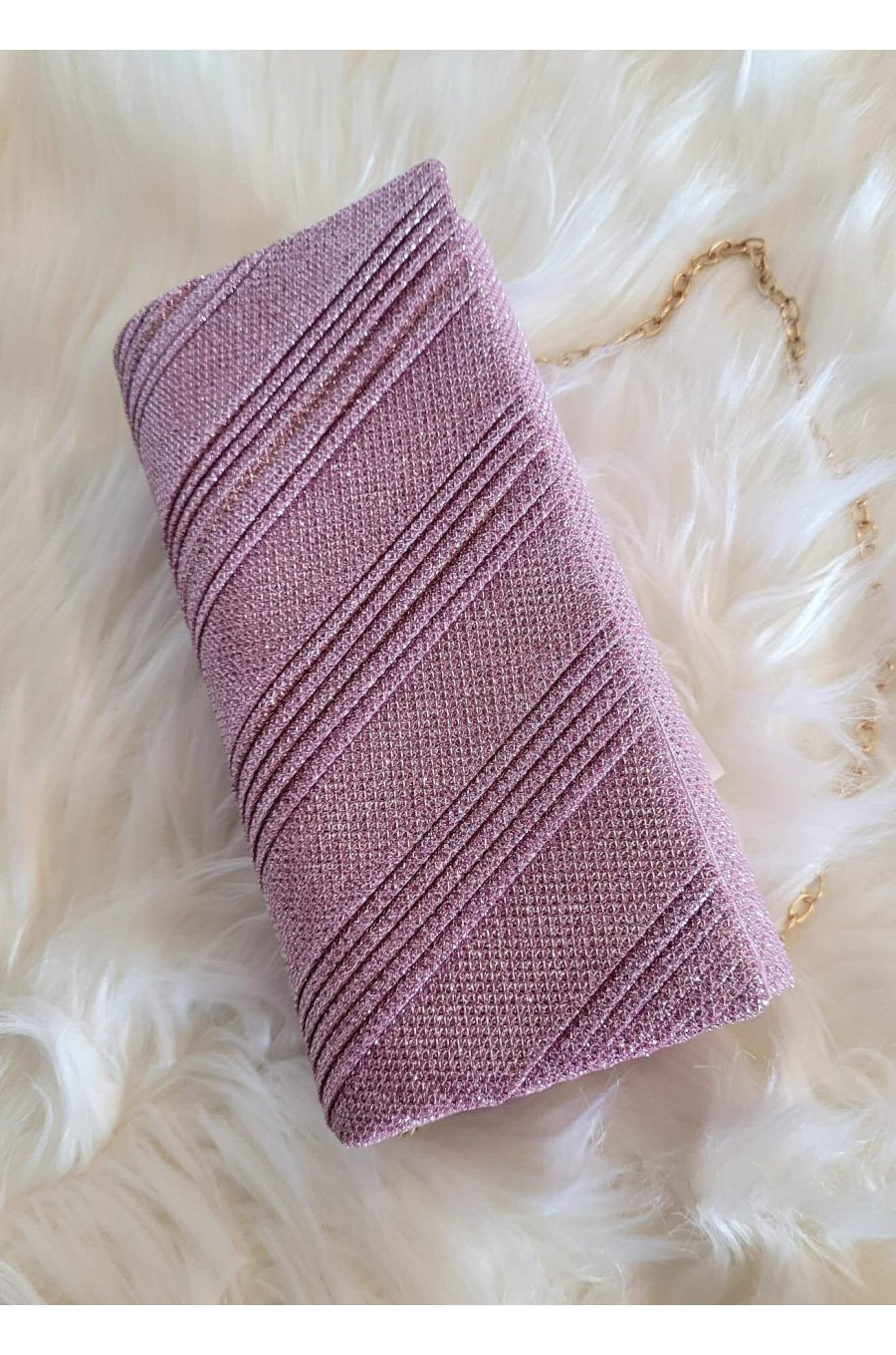 Geanta plic roz cu glitter, Dariyah Geanta plic roz cu glitter, Dariyah 2 - jojofashion.ro