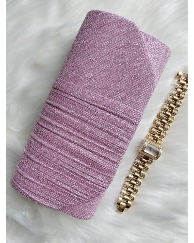 Geanta plic roz cu glitter, Deema Genti dama, Geanta plic roz cu glitter, Deema - jojofashion.ro