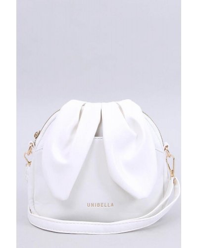 Geanta tip rucsac, din piele eco, alba, cu urechi si fermoar metalic, UniBella1 Genti dama, Geanta tip rucsac, din piele eco, alba, cu urechi si fermoar metalic, UniBella1 - jojofashion.ro