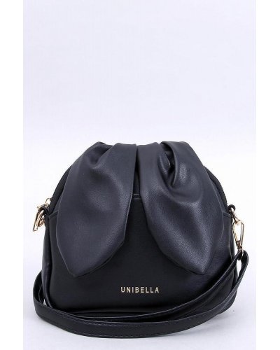 Geanta tip rucsac, din piele eco, neagra, cu urechi si fermoar metalic, UniBella Genti dama, Geanta tip rucsac, din piele eco, neagra, cu urechi si fermoar metalic, UniBella - jojofashion.ro