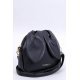 Geanta tip rucsac, din piele eco, neagra, cu urechi si fermoar metalic, UniBella 4 - jojofashion.ro