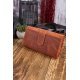 Portofel dama, cu blocare RFID, piele eco, portocaliu, vintage, Hellenes1 3 - jojofashion.ro