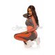 Trening de dama sport, mulat, gri cu corai neon Lidia 2 - jojofashion.ro