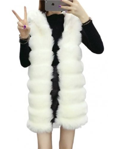 Vesta dama  blana eco alba Lenka Veste dama, Vesta dama  blana eco alba Lenka - jojofashion.ro