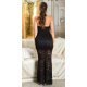 Rochie lunga neagra mulata din dantela cu umerii goi Arina Rochie lunga neagra mulata din dantela cu umerii goi Arina 4 - jojofashion.ro